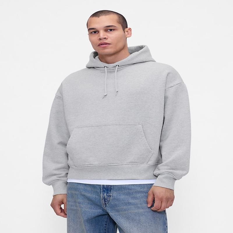 Extra Heavyweight French Terry Hoodie - Grey Heather