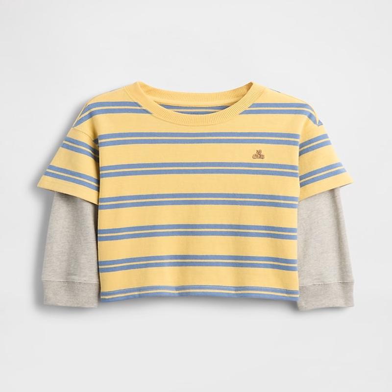 Baby & Toddler 2-In-1 Heavyweight T-Shirt - French Almond Yellow