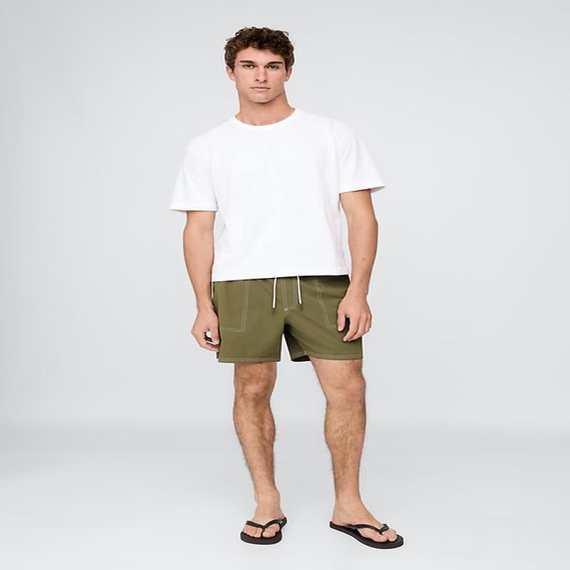 6\" Swim Trunks - Olive