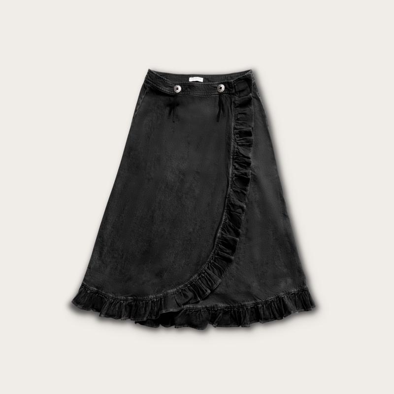 Women\'s Rodeo Maxi Denim Skirt