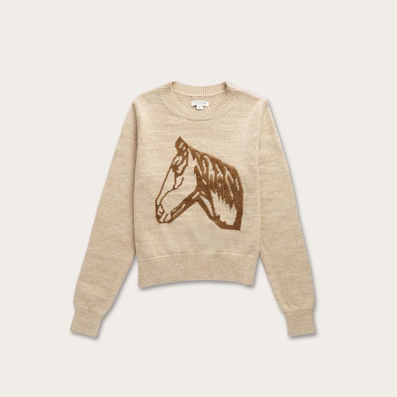 Women\'s Horse Crew Neck Sweater