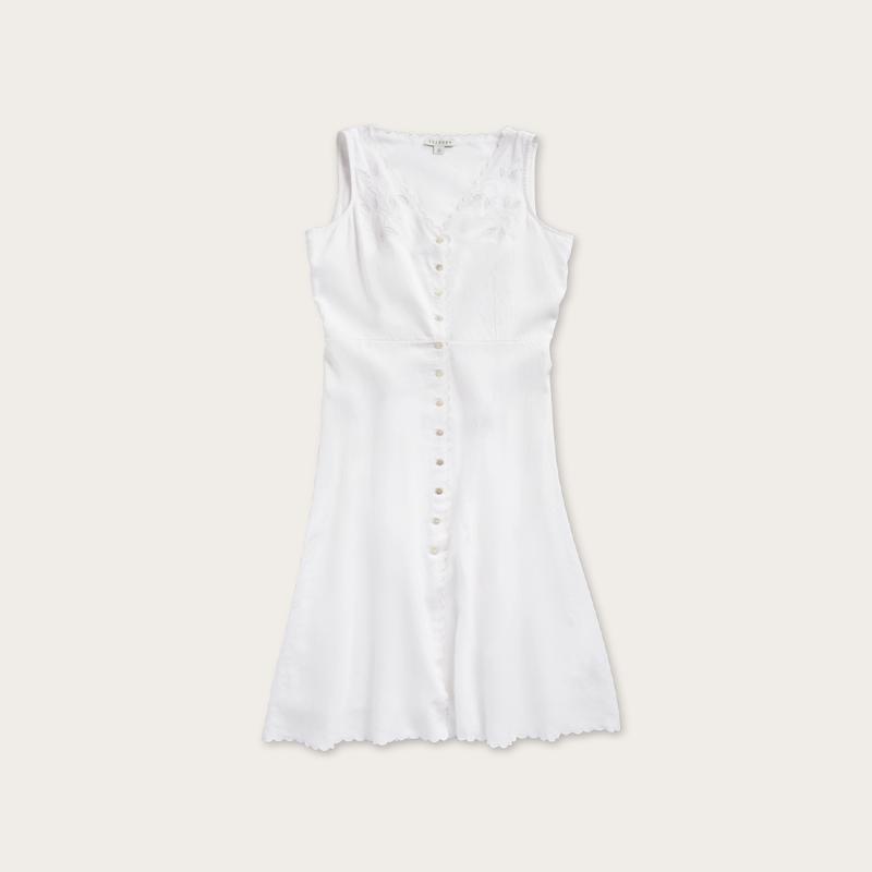 Women\'s Eyelet Linen Midi Dress