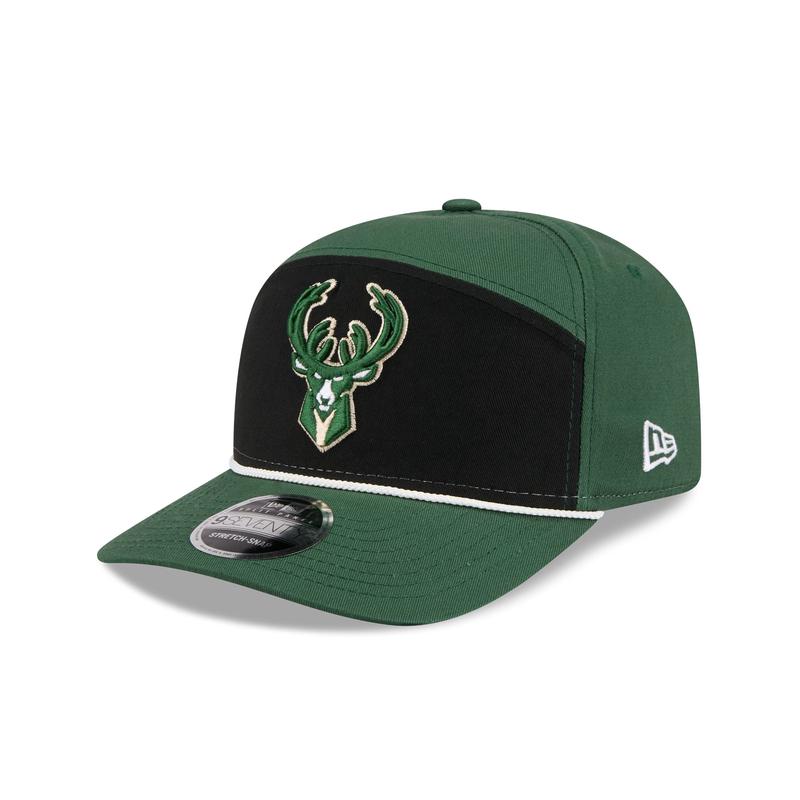 Milwaukee Bucks Split Panel 9SEVENTY Stretch-Snap Hat