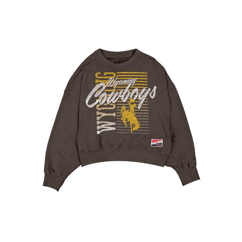 Wyoming Cowboys Throwback Women\'s Washed Crewneck